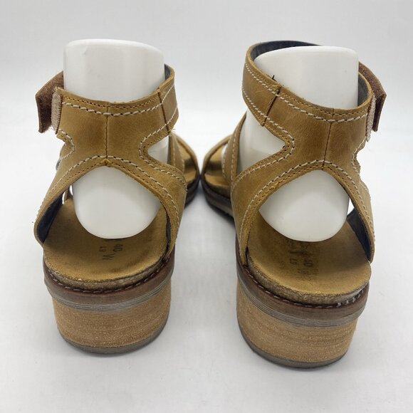 Naot Beatnik Sandals Women's 40 Wide Dune Nubuck Leather Bohemian Made In Israel - Picture 4 of 13
